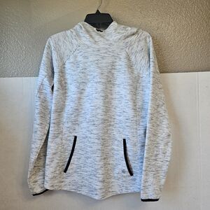 Tek Gear White Pullover Long Sleeve Hood Sweatshirt Sz Med Athleisure Soft R563